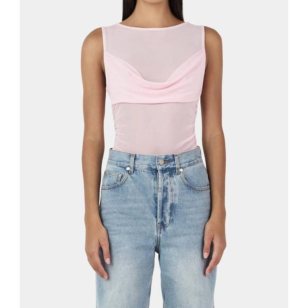 NEW OWNLEY merrony sheer tank in pink